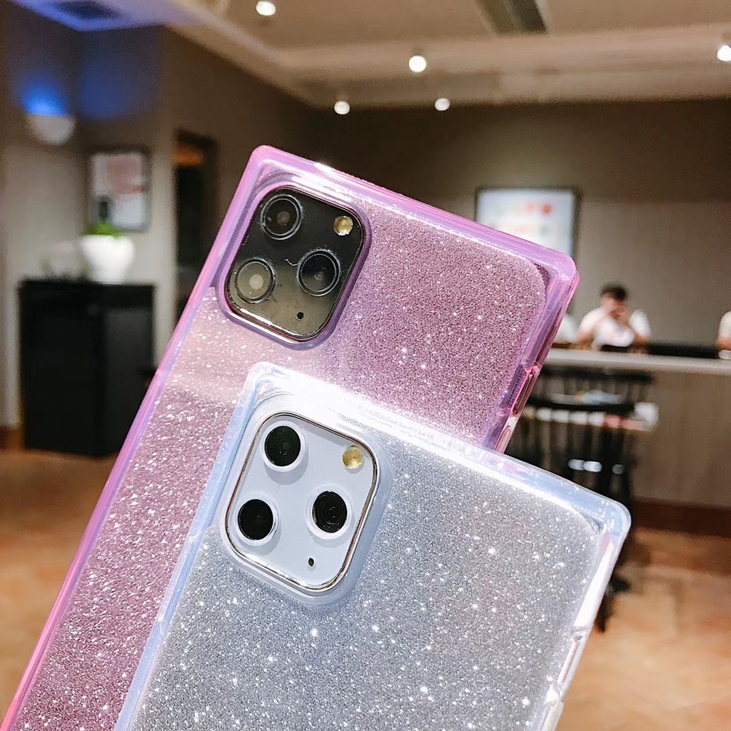Ốp iphone kim tuyến vuông mềm dẻo huỳnh quang neon TPU 6/6s/6splus/7/7plus/8/8plus/x/xr/xs/11/12/pro/max/plus/promax