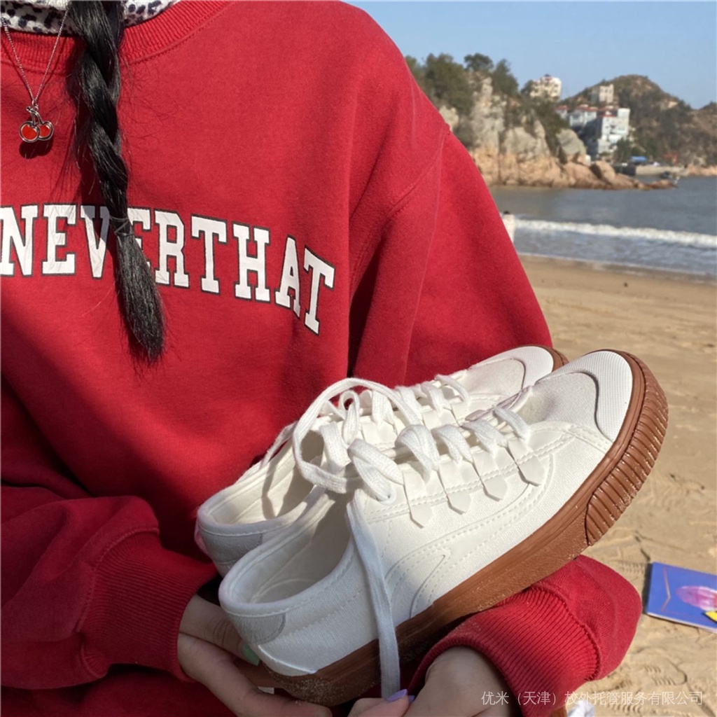 Korean style ulzzang versatile basic white shoes women's 2022 summer ins street shot Super Hong Kong style breathable canvas shoes