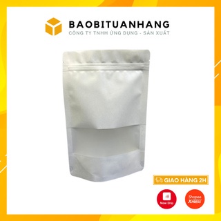 Túi zíp giấy kraft trắng có cửa sổ (0,5kg-1kg/1 size)