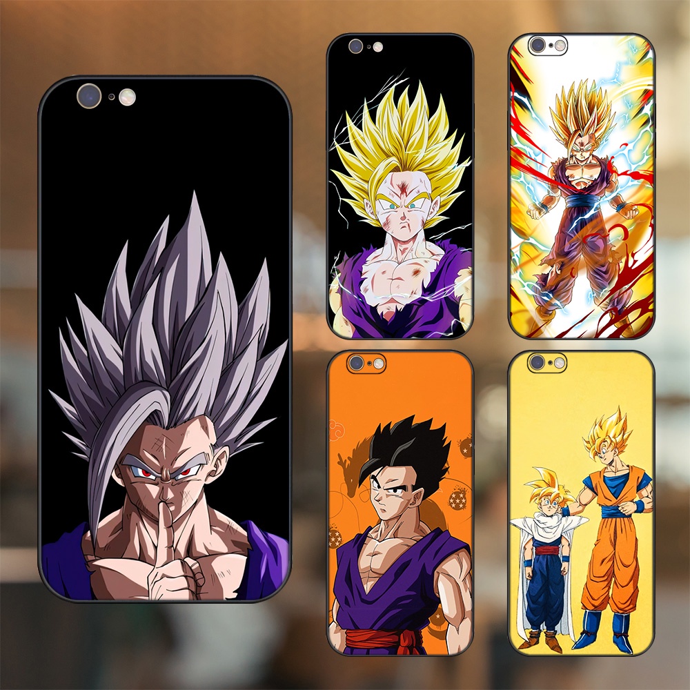 Ốp lưng iPhone 6, 6s dẻo đen cạnh vuông in hình Gohan Dragon Ball