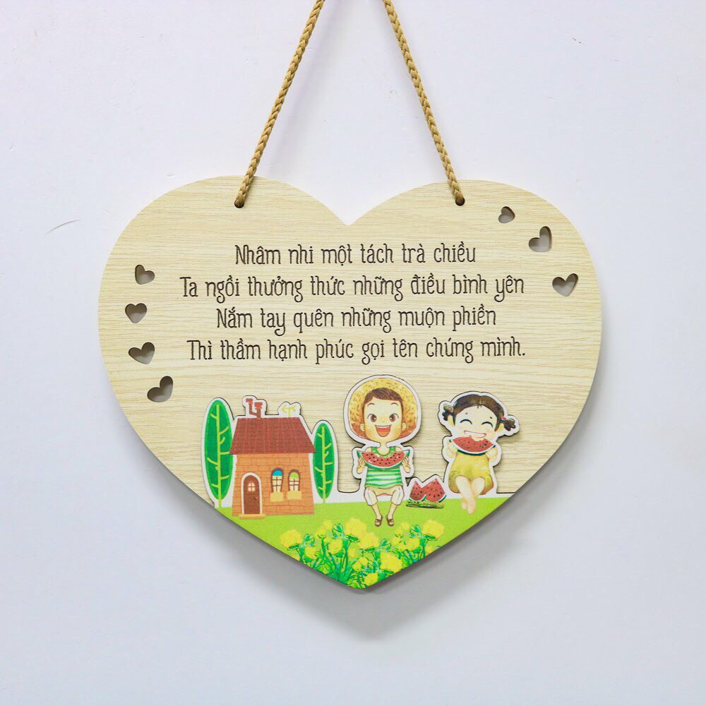 Biển bảng gỗ decor Treo tường Cửa Trang trí Gia đình Phòng ngủ Phòng khách GD91-99