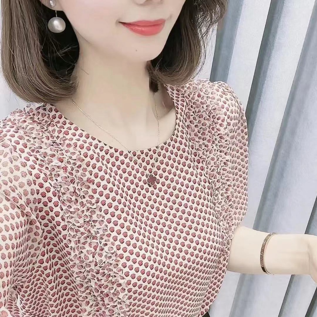 Áo Sơ Mi Chiffon Tay Lửng Thời Trang Mùa Hè Dành Cho Nữ