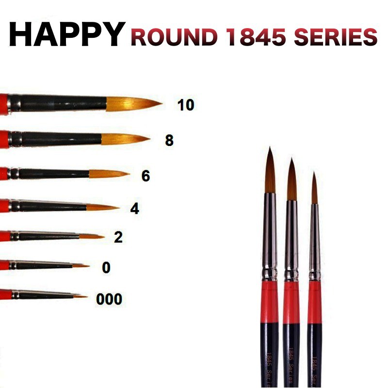 Cọ vẽ màu nước Happy Round - 1845 Series