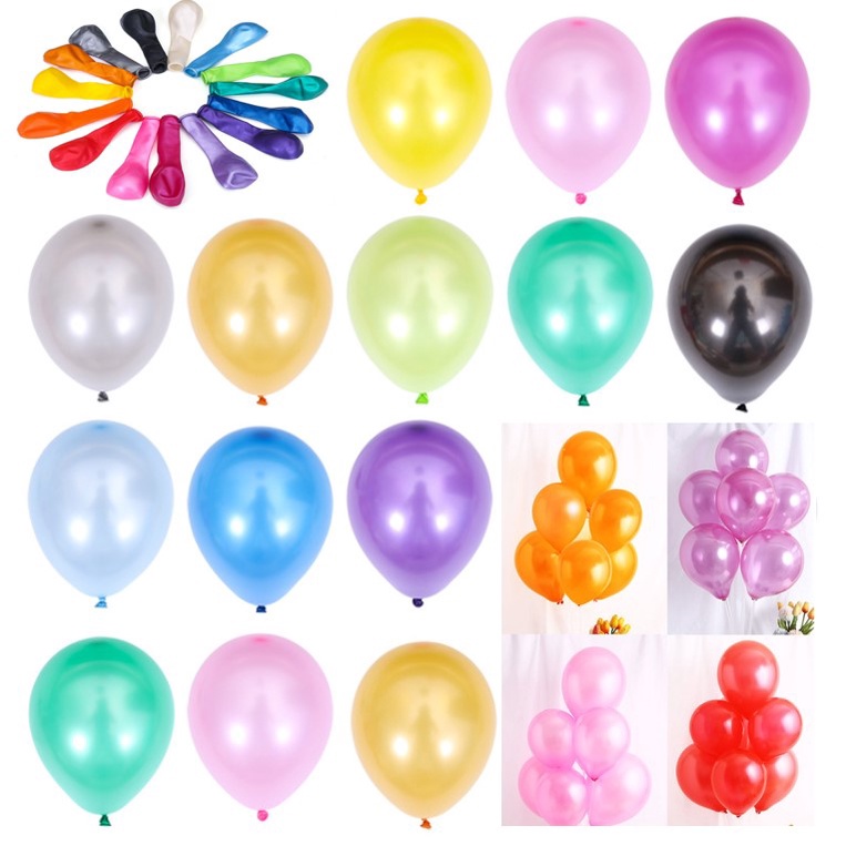 Bong Bóng Bay Nhũ tròn 10 inch , Bong Bóng trang trí sinh nhật trang trí đám cưới Phụ kiện trang trí sinh nhật
