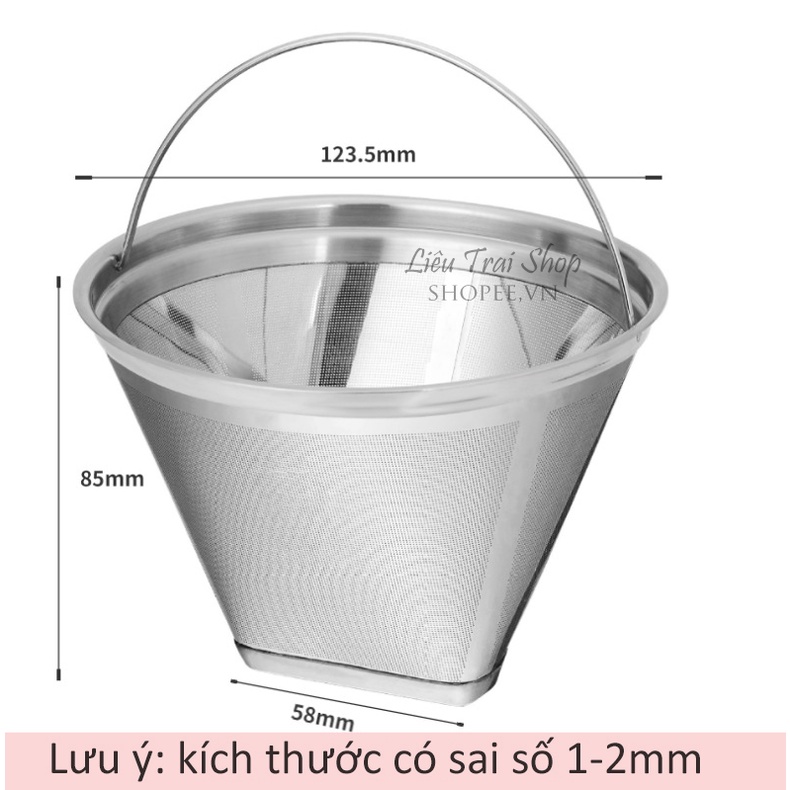 Phễu lọc cho máy pha cà phê giỏ lọc cafe cho máy pha cà phê phụ kiện máy pha cà phê inox 304