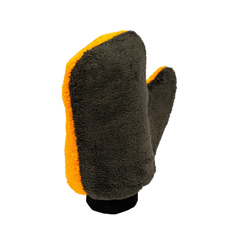 Găng tay rửa xe Microfiber xám/cam 20x24