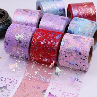 Cuộn 3m ruy băng voan lưới nhũ vương miện