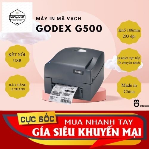 Máy In Mã Vạch - In Tem Nhãn Godex G500