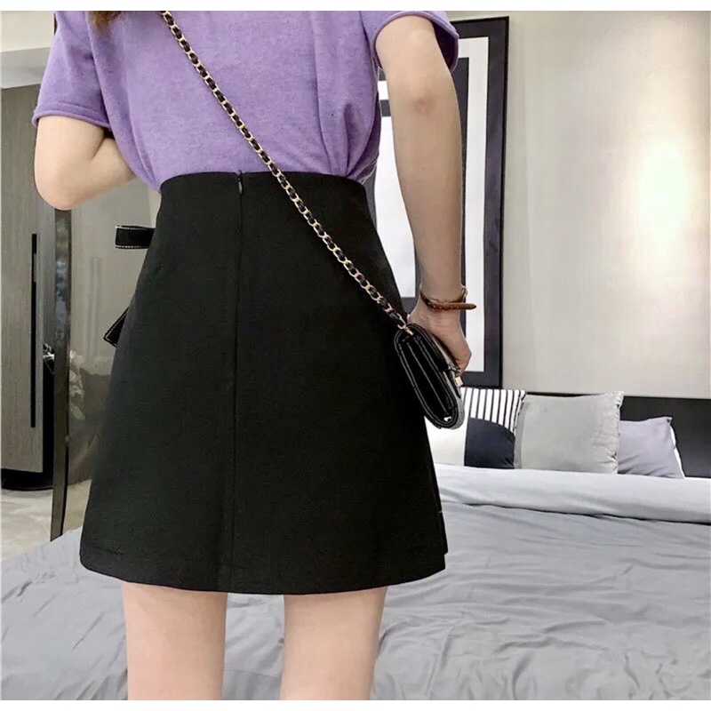 Chân váy chữ A có nơ ❤️GIẢM 30%❤️Chân váy trơn chỉ nổi có nơ buộc | BigBuy360 - bigbuy360.vn