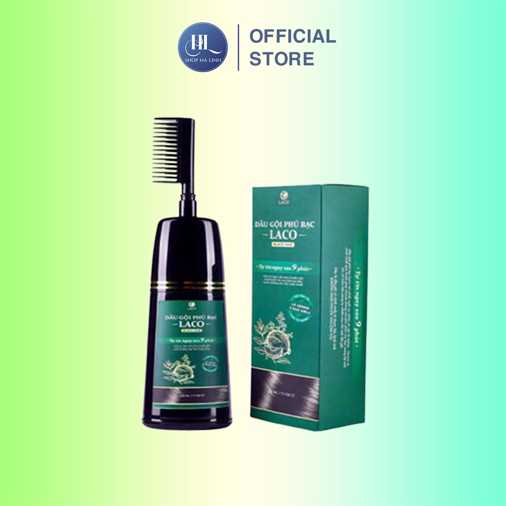 Dầu gội Laco phủ bạc tóc Black Hair 200ml giúp tóc đen tự tin sau 9 phút