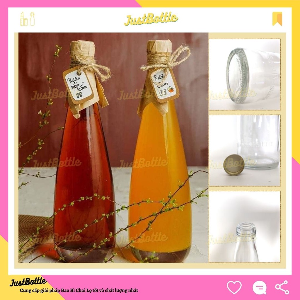 CHAI THỦY TINH CỔ CAO  300ML 600ML 1000ML SAN BENEDETTO  LỌ THỦY TINH ĐỰNG RƯỢ.U , NƯỚC TRÁI CÂY ĐẸP