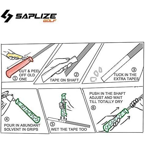 SAPLIZE Golf Grip Tape Gói 15 băng, Dải dính hai mặt dán giấy và Dải dính hai mặt chống dính Scrim Phụ kiện chơi gôn