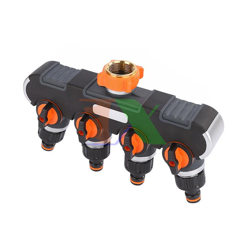 Đầu nối nhanh chia 4 NN4.EC1, Khớp nối nhanh chia 4 có van khóa 1/2&quot; 3/4&quot;