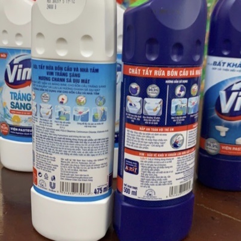 Nước Tẩy Bồn Cầu Vim Diệt Khuẩn  - Xanh Biển