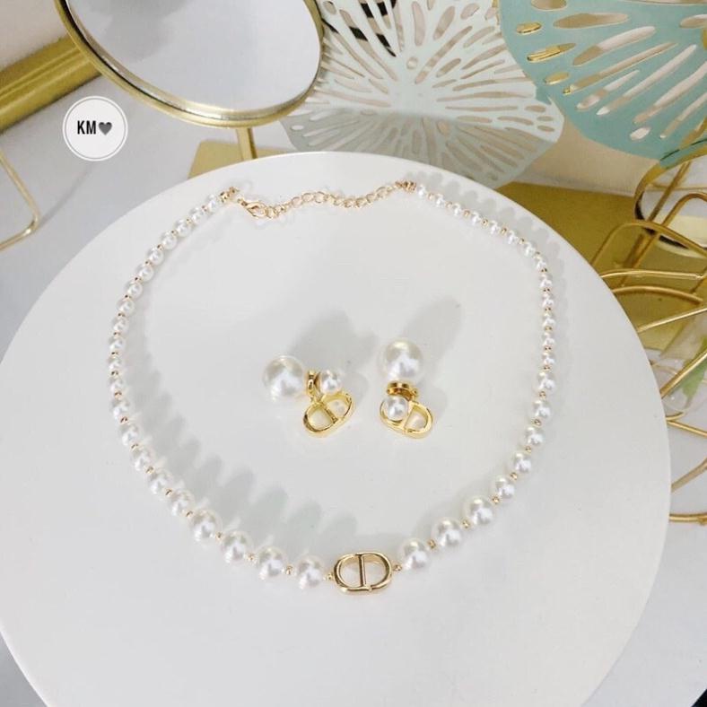 Vòng cổ CD ngọc dây chuyền CD ngọc hàng cao cấp Phụ kiện trang sức Hari korea accessories