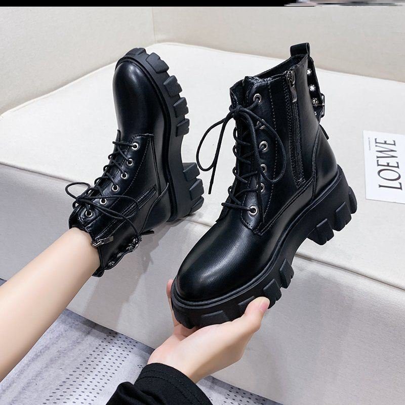 BOOTS KHÓA LỖ PHONG CÁCH HÀN QUỐC ĐẾ CAO 6CM KHÔNG ĐỘN