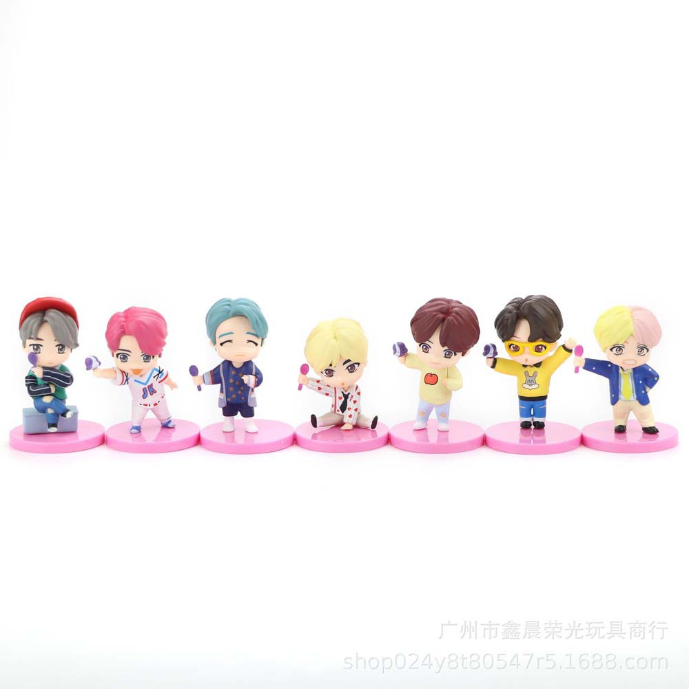 Set 7 Mô Hình Đồ Chơi Nhân Vật Trong Phim Hoạt Hình &quot;Sweetjonhn&quot;