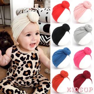 ✨Trẻ EM🌈Bé Trai Bé Gái Tập Đi Đầu Turban Nút Thắt Mũ Beanie Mũ Ấm Áp Mũ