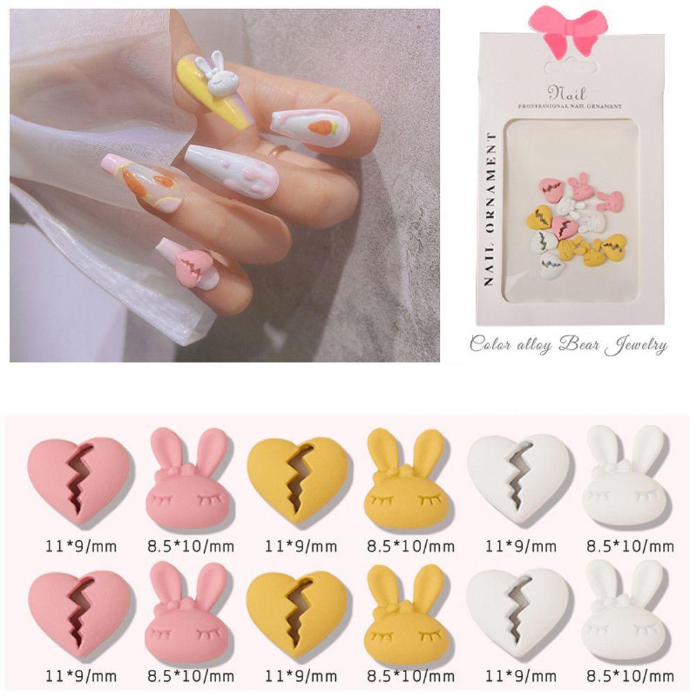 Phụ Kiện Trang Trí Móng Tay Họa Tiết Hoạt Hình Xinh Xắn|Phụ Kiện Trang Trí Móng Tay 3D Hình Hoa / Thỏ / Gấu Thời Trang Nhật Bản