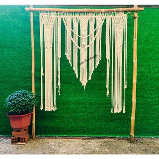 Mành macrame vintage làm phông nền chụp ảnh hoặc treo cửa