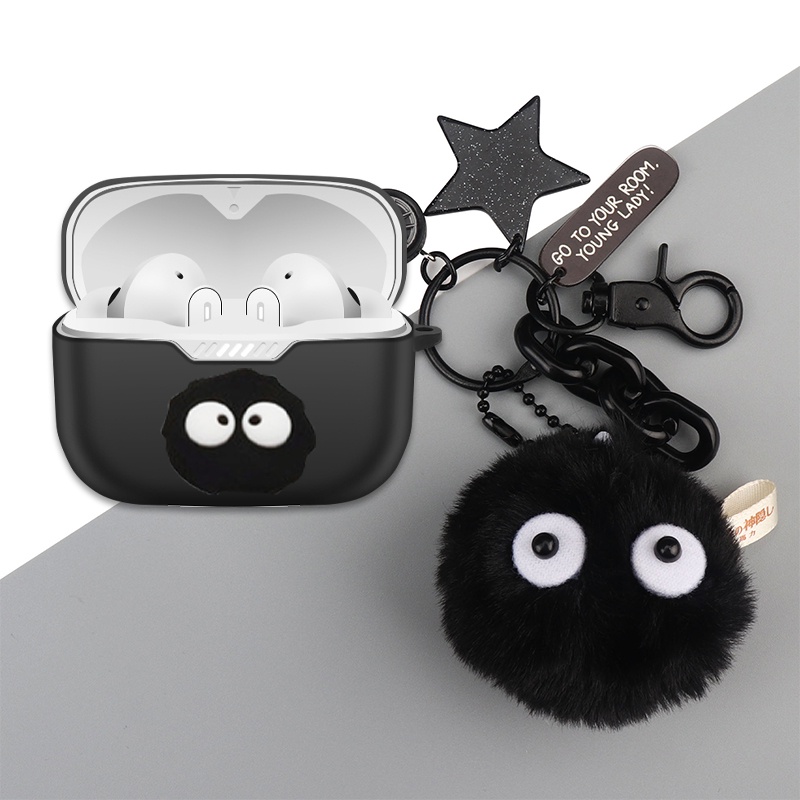 JBL T230NC TWS Case Cartoon Keychain Pendant JBL T230 Silicone Soft Shell Cover Cute Crayon Shin-chan Pendant JBL T130NC TWS Headphone Case Cover Shockproof Shell Cover JBL T130 Cover