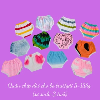 Quần chục em bé mặc bỉm, quần chip chất thun cotton mềm mát thoải mái