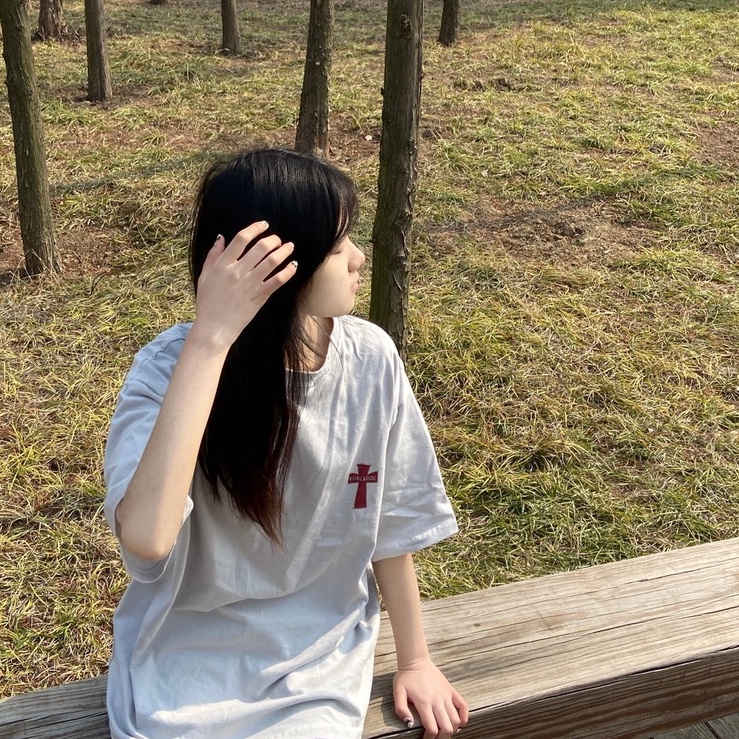 Áo Thun Nữ Ngắn Tay Dáng Rộng Đan Chéo Thời Trang