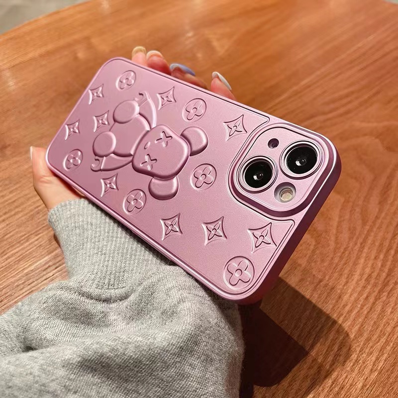 Ốp Điện Thoại In Hình Gấu 3D Sang Trọng Cho iphone 13 Pro Max i13 13pro 11 Pro Max i11 X Xs Max 7plus 8plus 12Pro 12 Pro Max
