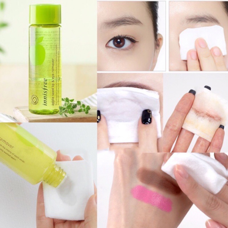 Tẩy trang mắt môi táo xanh Innisfree Apple Seed Lip &amp; Eye Remover