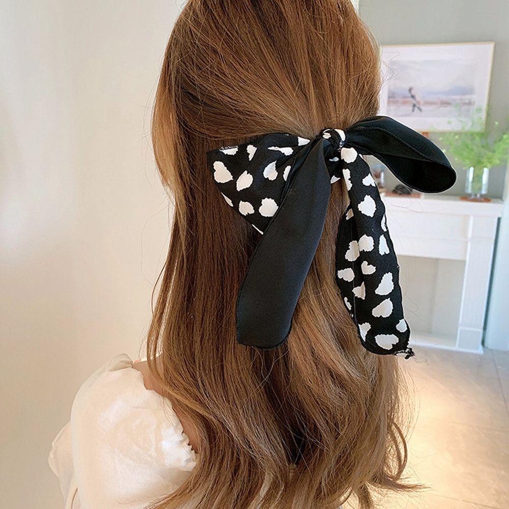 Dây Cột Tóc Ruy Băng Co Giãn Đính Nơ Xinh Xắn WMES15H