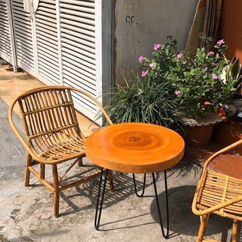 (Giá xưởng) Bàn gỗ xà cừ nguyên tấm, Bàn Cafe vỉa hè, đường phố kích thước 25cm đến 55cm