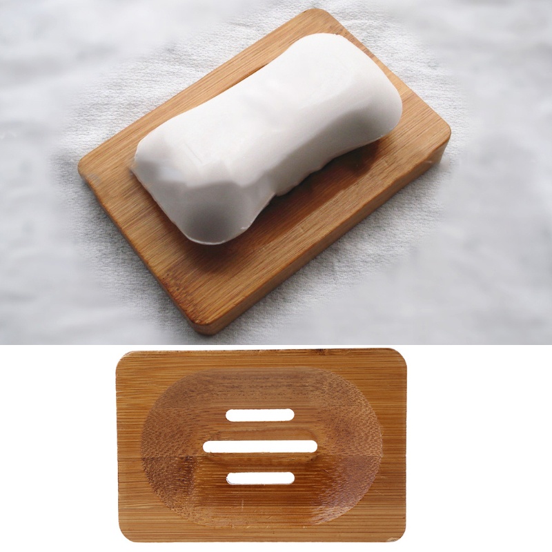 Khay Giá Đỡ Xà Phòng Bằng Gỗ Tre Tự Nhiên Cho Phòng Tắm