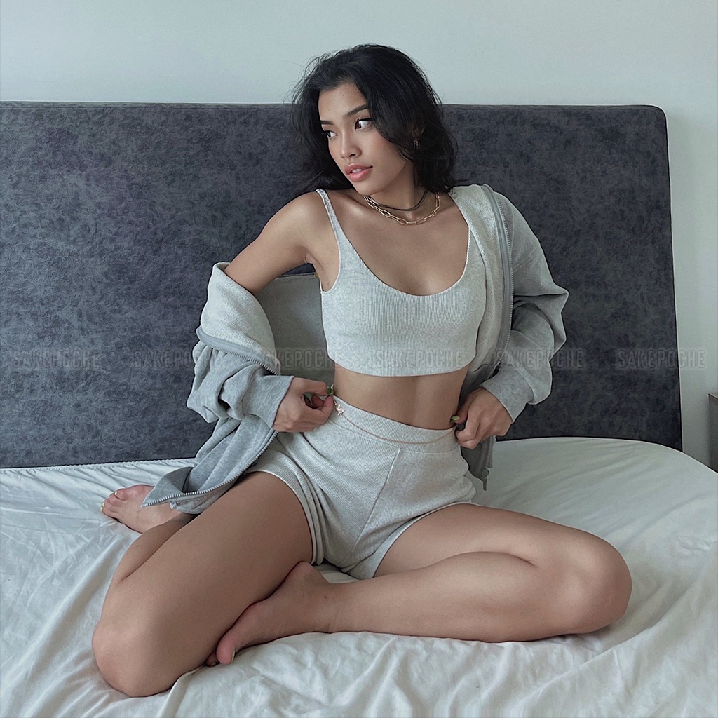 Set Áo Quần Grey Linn