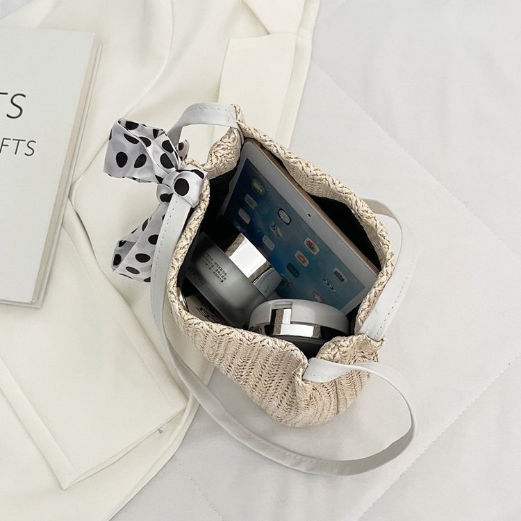 Túi Cói Xô Đi Biển Summer Phối Khăn Nơ L1355 - LoanTay