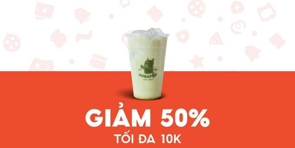 - Trà Sữa Bobapop - Giảm 10K cho Trà Sữa Trà Xanh