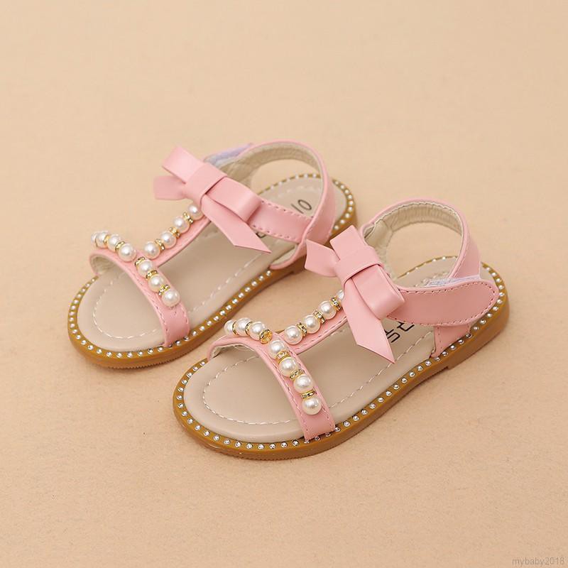 Giày Sandal Mềm Đính Nơ Dễ Thương Cho Bé Gái