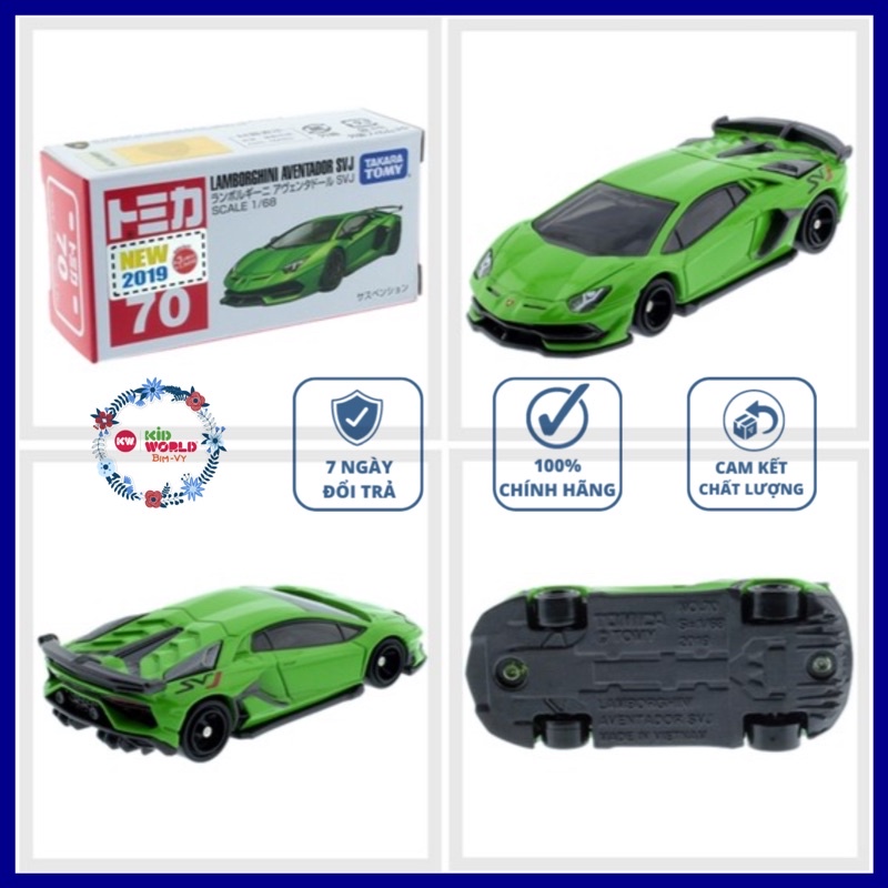 Xe mô hình Tomica Box Lamborghini Aventador SVJ. MS: 415. Tỷ lệ 1:68.