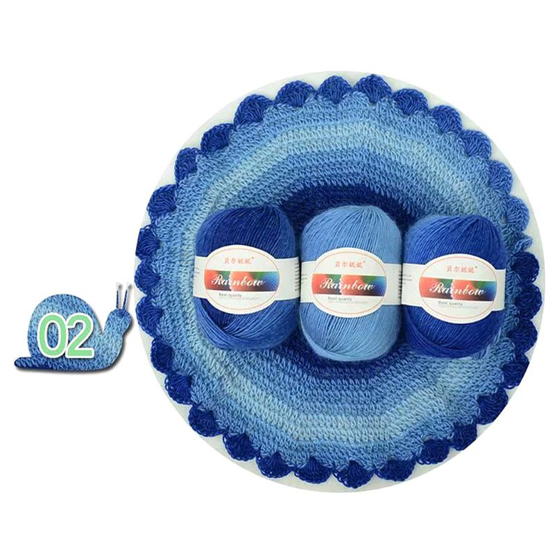 Cuộn Len Đan Khăn Choàng Màu Gradient Mềm Mại Diy