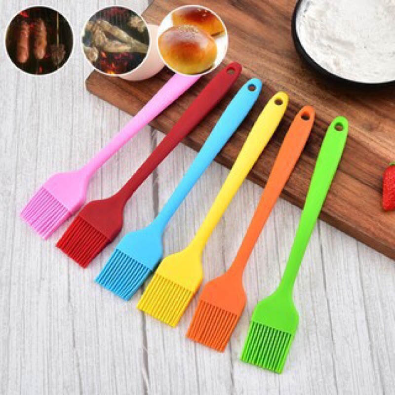 [21cm] Cọ Chổi Silicon Quét Dầu Chịu Nhiệt Cao Cấp Loại 1 - Chổi Silicone Phết, Quét Bơ Làm Bánh ( nguyên khối silicon )