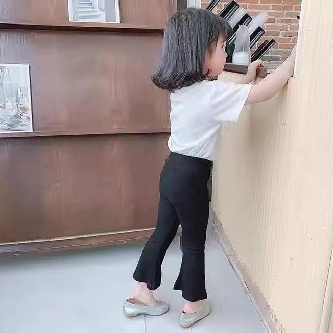 Quần Legging Ống Loe Phong Cách Phương Tây Kiểu Mới Cho Bé Gái