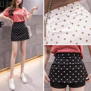 Women Causal Polka Dot Print Sexy High Waist Fashion A Line Skirt