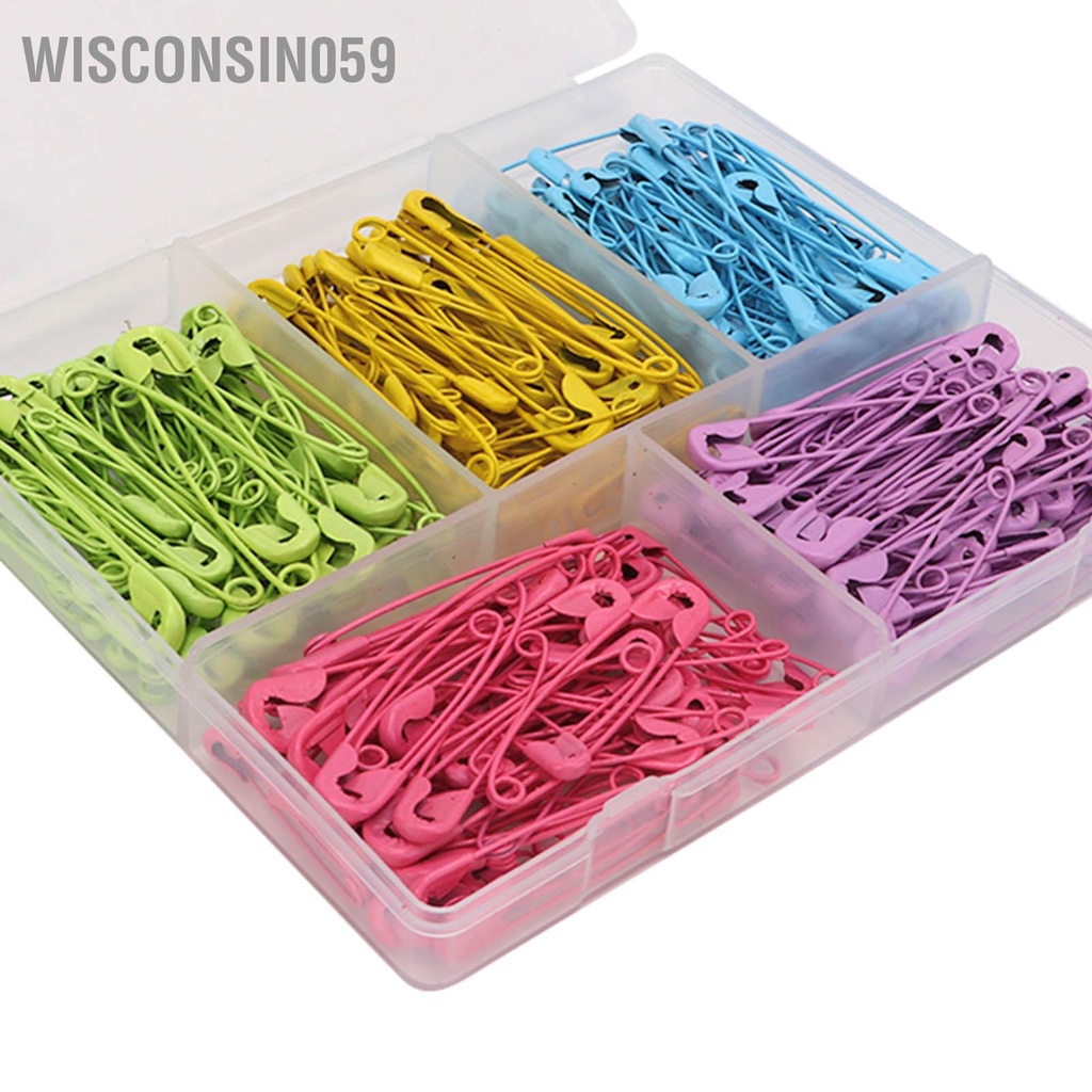 Wisconsin059 Ghim an toàn Dây thép Cứng cáp nhiều màu sắc Kết hợp để làm đồ trang sức tự