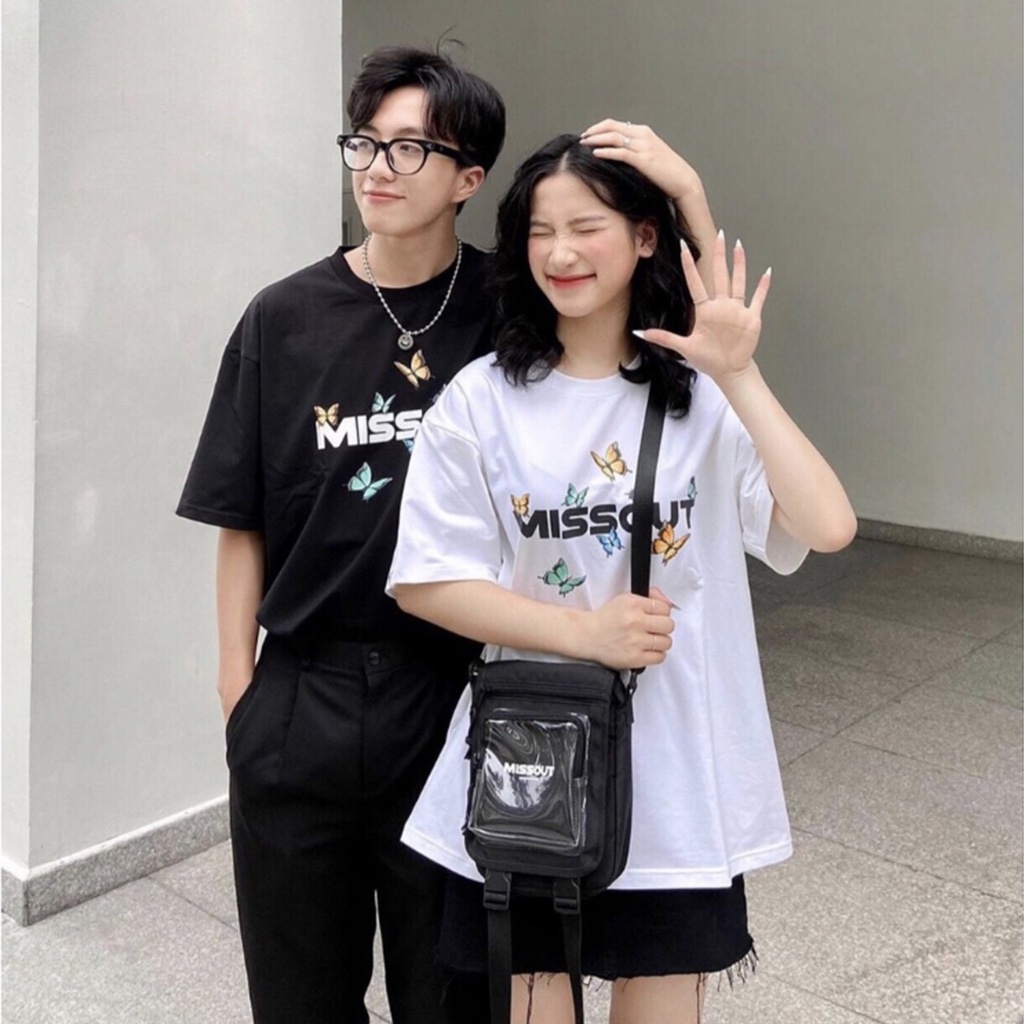 [Ảnh Thật] Áo Thun Unisex Form Rộng MISS.OUT. BƯỚM Ulzzang Unisex TGMN