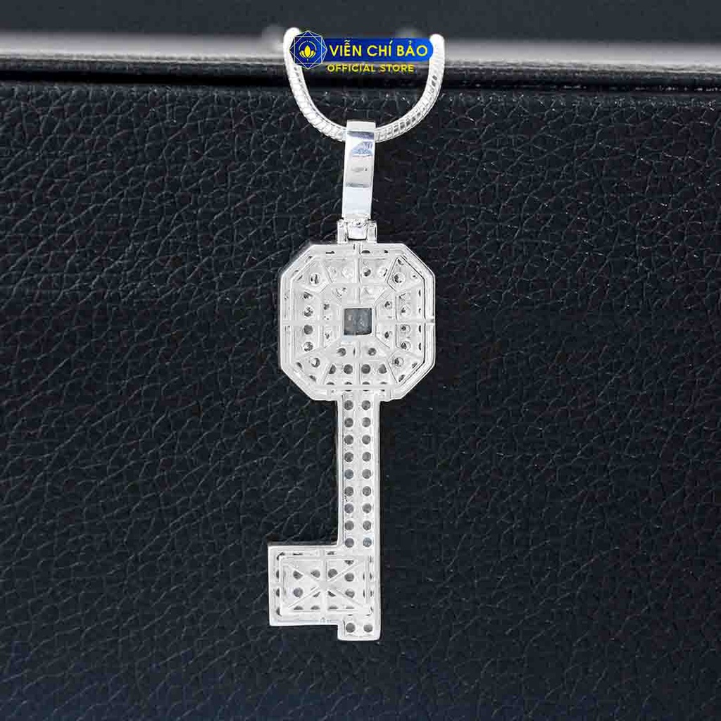 Mặt dây chuyền bạc nam chìa khóa đính đá chất liệu bạc 925 thời trang phụ kiện trang sức Viễn Chí Bảo M300279