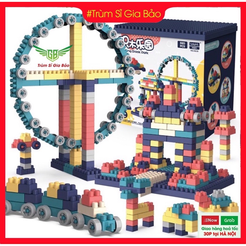 Bộ lego xếp hình 520 chi tiết đồ chơi cho bé lắp ráp , trò chơi phát triển tư duy , sáng tạo , trí tưởng tượng.