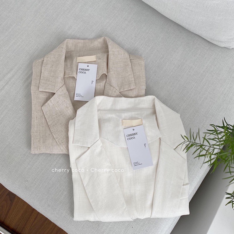 Blazer đũi 2 cúc 52620 CHERRYCOCO | BigBuy360 - bigbuy360.vn