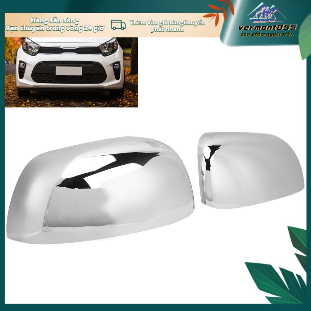 Vermont055 2PCS Ốp gương hậu Mạ điện Bảo vệ Thay thế cho Kia Morning 2012-2018