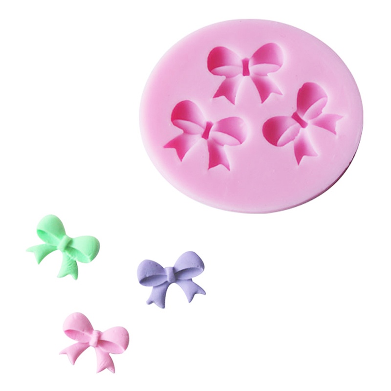 Khuôn Làm Bánh Chất Liệu Silicone Hình Nơ 3D Dễ Thương