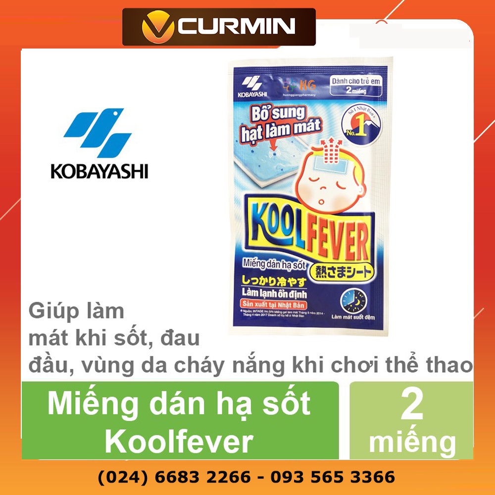 Miếng dán hạ sốt Koolfever (Gói 2 miếng) [NHẬT BẢN]