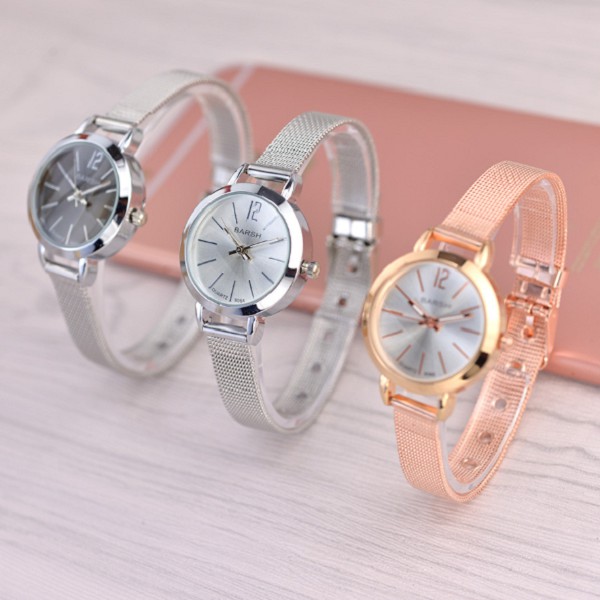 Đồng Hồ Nữ BARSH 7589 Dây Thép Không Gỉ Mặt Tròn Nhỏ Xinh | BigBuy360 - bigbuy360.vn